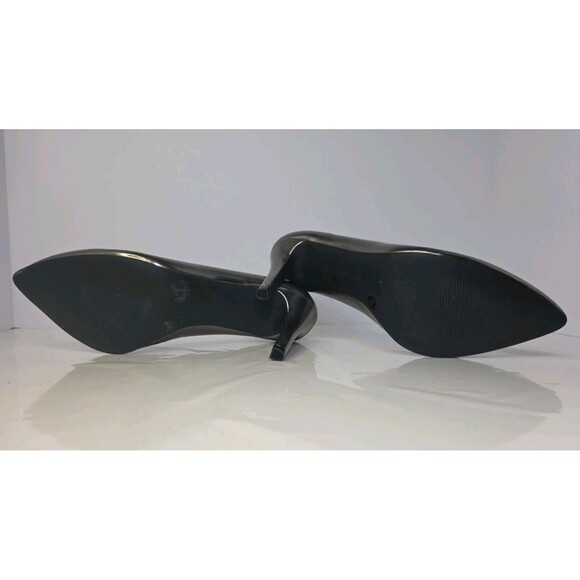 BCBGeneration Shiny Metallic Gray Pointed Toe High Heel Pumps 7.5 Hoco Wedding - Picture 7 of 9